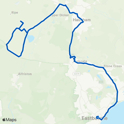Cuckmere Buses Railway Station - Cornfield Road map