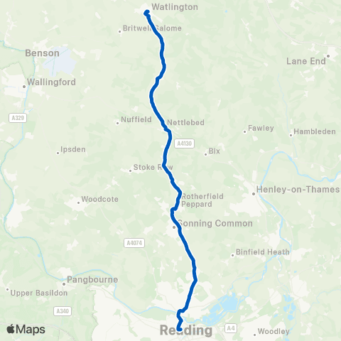 Carousel Buses Library - Friar Street map