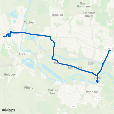 Carousel Buses Wellington Street Stop D - Frascati Way map