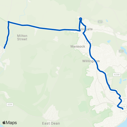 Cuckmere Buses Gildredge Road - Coach Park map
