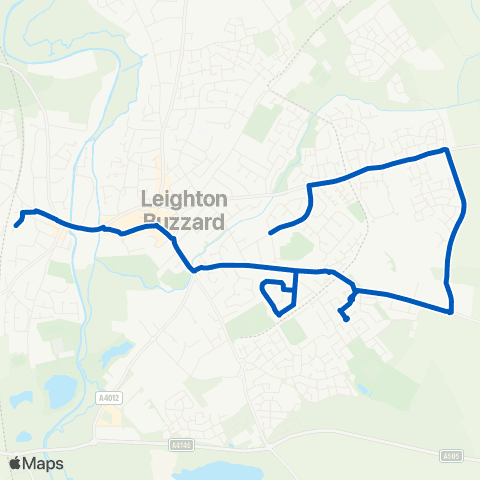 Centrebus Railway Sta - Brooklands Middle School map