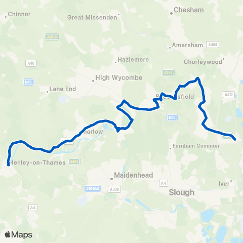 Carousel Buses Springbridge Nurseries - Deanfield Av map