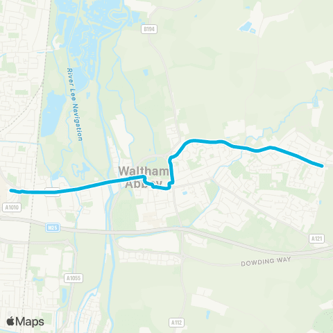 Central Connect Upshire Shops - Bus Station map