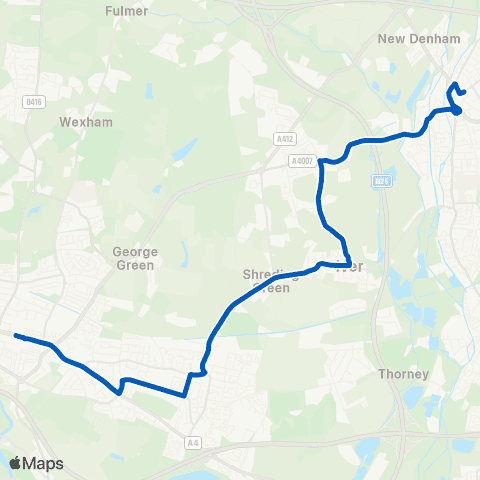 Carousel Buses Wellington Street Stop B - Belmont Road map