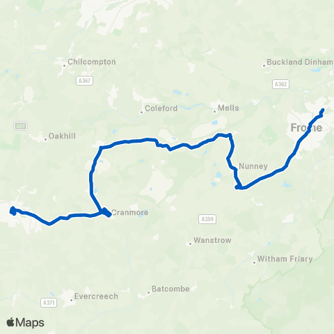 FromeBus Hospital - Cenotaph map