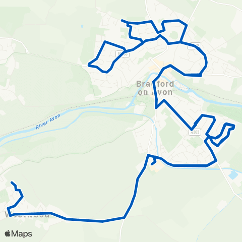 FromeBus Sainsbury - Sainsbury map