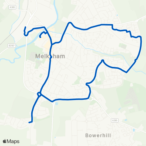 FromeBus Holbrook Vale - Asda map