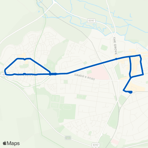 Damory Coaches South Station - South Station map
