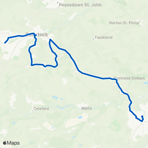 FromeBus Car Park - The Hollies map