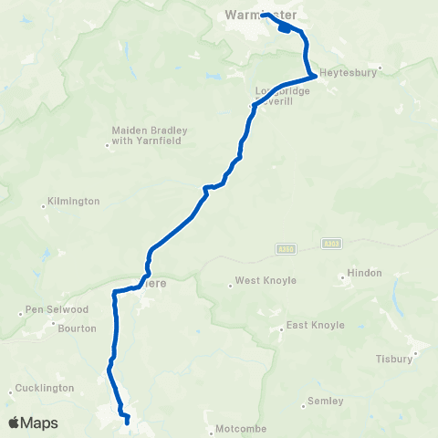 FromeBus St John's Road - Market Place map