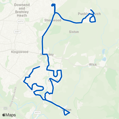 Eurocoaches Kennmoor Close - Lansdown Road map