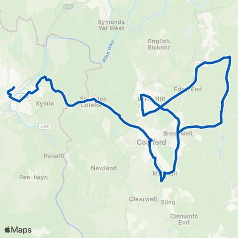 F R Willetts Monmouth Comprehensive School - Gibsons map
