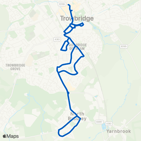 FromeBus Town Hall - Fore Street map