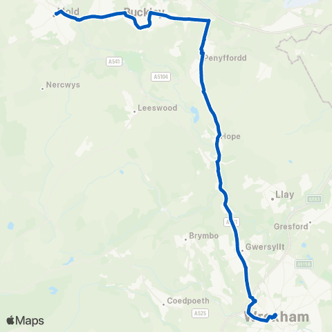 M & H Coaches Bus Station 6 - Wrexham Bus Station 2 map