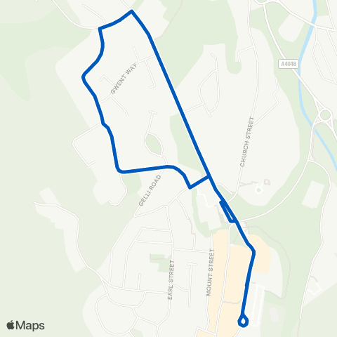 Harris Coaches Tredgar Bus Sta Stand 3 - Tredegar Bus Sta Stand 1 map