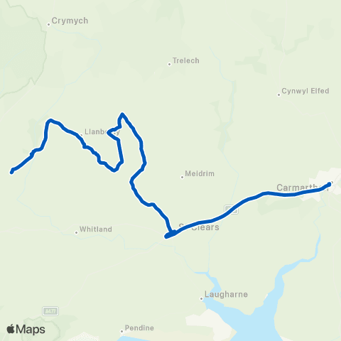 Jones Login Isfryn Bus Depot - Carmarthen Bus Sta Stand 2 map
