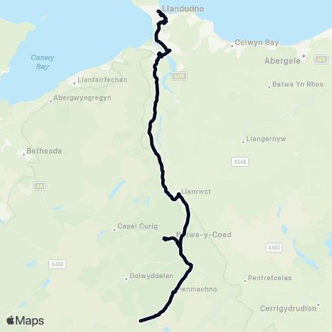 Llew Jones Betws-Y-Coed Railway Sta - Palladium Stop Y map