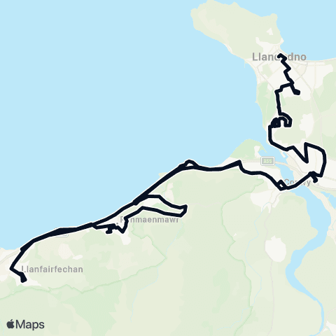 Llew Jones Palladium Stop B - Upper Mill Road map