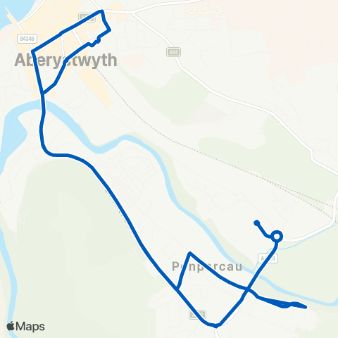 Mid Wales Travel Aberystwyth Bus Sta Stand 5 - Aberystwyth Bus Sta Stand 5 map