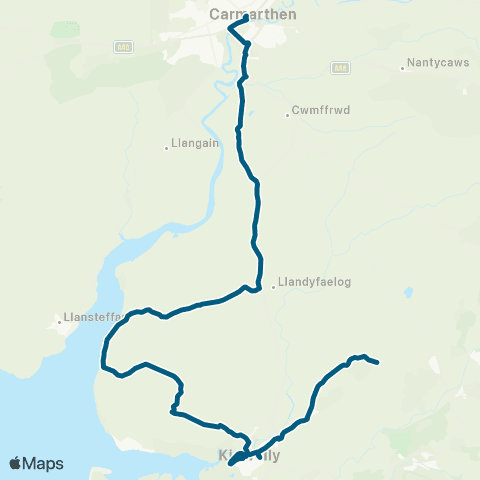 Morris Travel Post Office - Carmarthen Bus Sta Stand 5 map