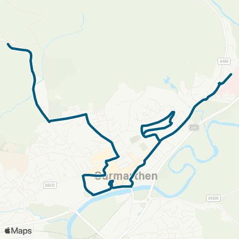 Morris Travel Parc-Gwyn - Glangwili Hospital map