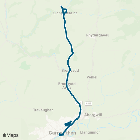 Morris Travel Carmarthen Bus Sta Stand 4 - Carmarthen Bus Sta Stand 4 map