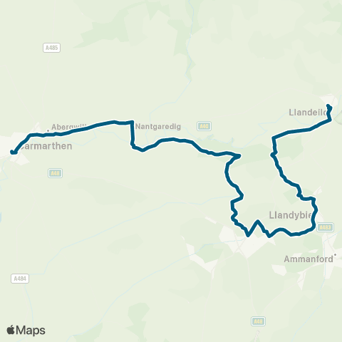 Morris Travel Athletic Club - Carmarthen Bus Sta Stand 10 map