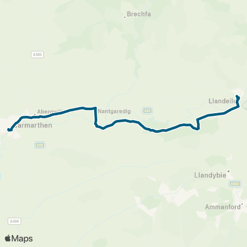 Morris Travel Athletic Club - Carmarthen Bus Sta Stand 8 map