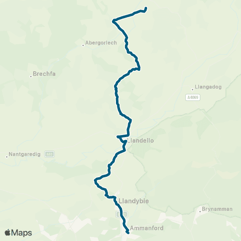 Morris Travel Crugybar Community Ctr - Athletic Club map