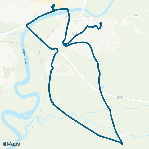 Morris Travel Carmarthen Bus Sta Stand 10 - Morrisons map