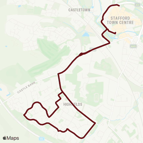 Select Bus Services Gaol Square - Mill Bank map