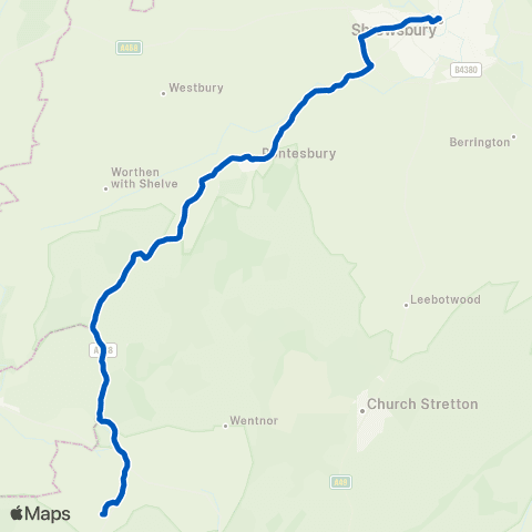 Minsterley Boars Head Ph - Bus Station map