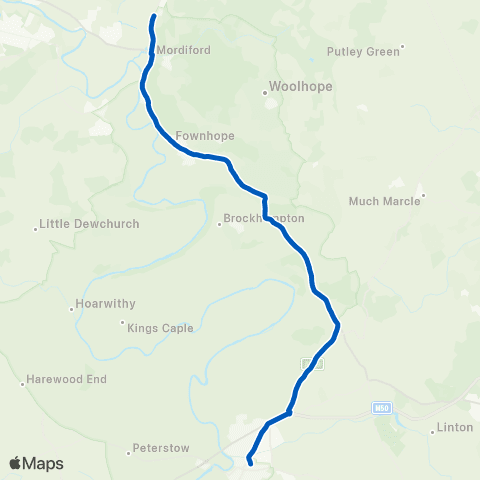 Nick Maddy Coaches Cantilupe Road - Sufton Rise map