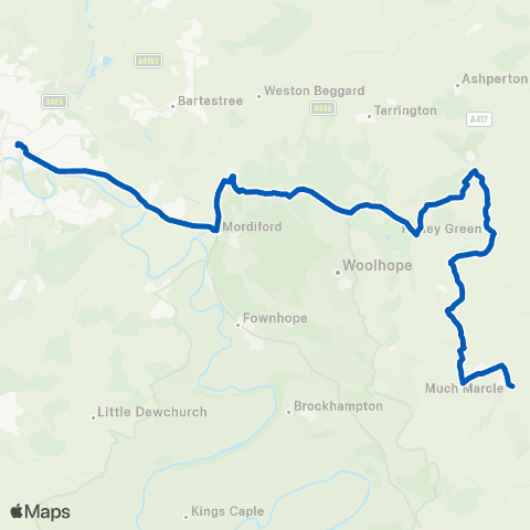 Nick Maddy Coaches Shire Hall - Glebe Orchard map