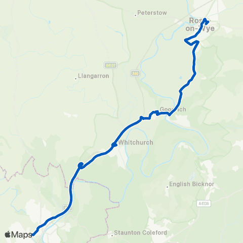 Nick Maddy Coaches Monmouth Bus Sta Stand 2 - Cantilupe Rd map
