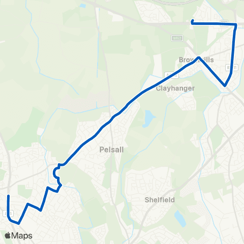 Walsall Community Transport Chapel St - Drake Rd map