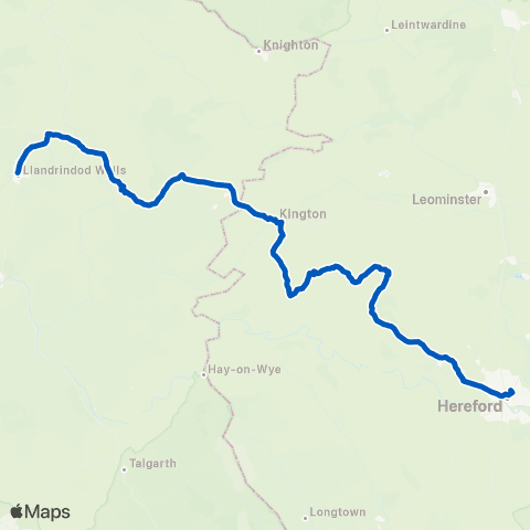 Sargeants Brothers Railway Sta - Llandrindod Wells Interchange Stand 1 map