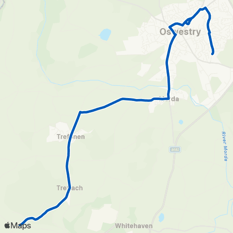 Tanat Valley Coaches Bus Station - Crossroads map