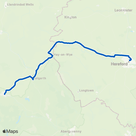 Sargeants Brothers Brecon Interchange - Railway Station map