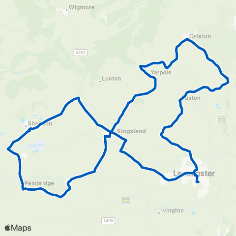 Yeomans Travel The Birches - Bus Station map