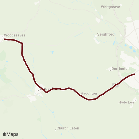 Select Bus Services Willowcroft - Oakbrook Close map