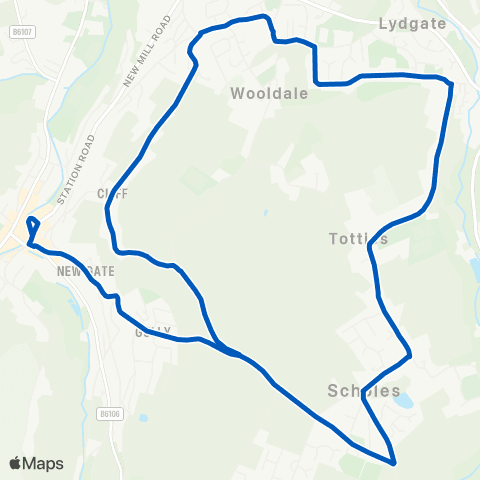 Stotts Coaches Holmfirth Bus Sta - Holmfirth Bus Sta map