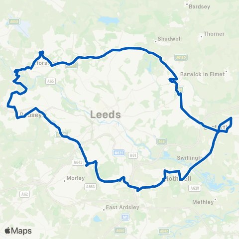 Squarepeg White Rose Centre - Seacroft Bus Station map
