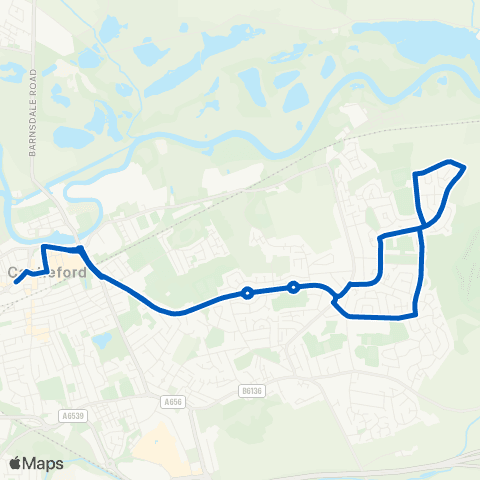 Stringers Castleford Bus Sta - Castleford Bus Sta map