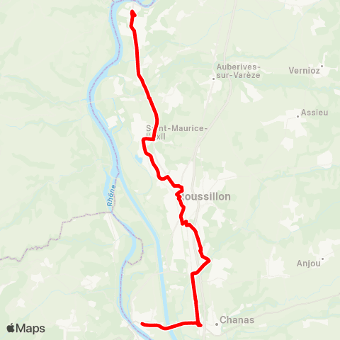 Le 37 Saint-Claire-du-Rhône - Sablons / Chanas map