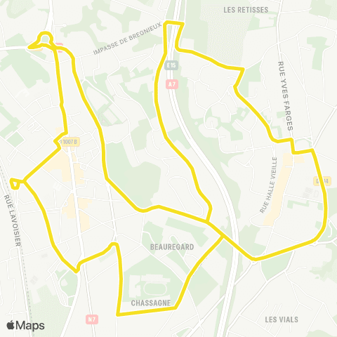 Le 37 Le Péage-de-Roussillon - Roussillon map