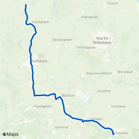 Sunbeam Luxury Coaches Green - Roys Department Store map