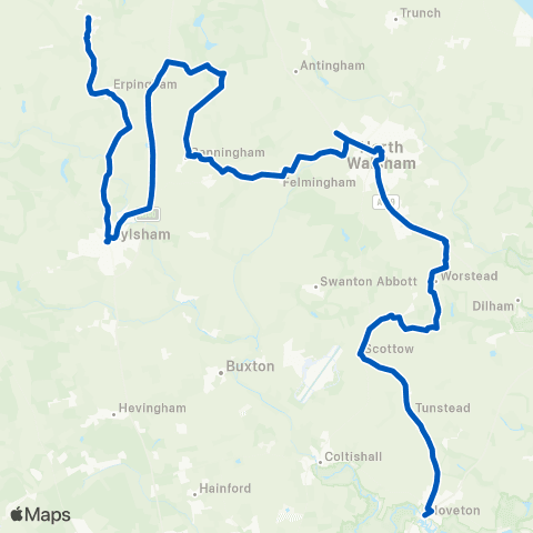 Sunbeam Luxury Coaches Green - Roys Department Store map