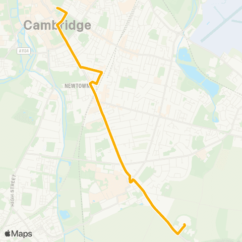 Stagecoach East Babraham Rd Park-and-Ride - Drummer St map