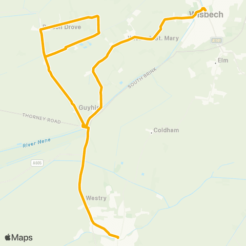 Stagecoach East Grays Lane - Horse Fair Bus Station map